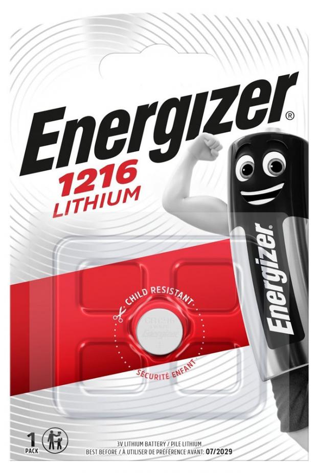 Батарейка Energizer Lithium CR1216, 1 шт