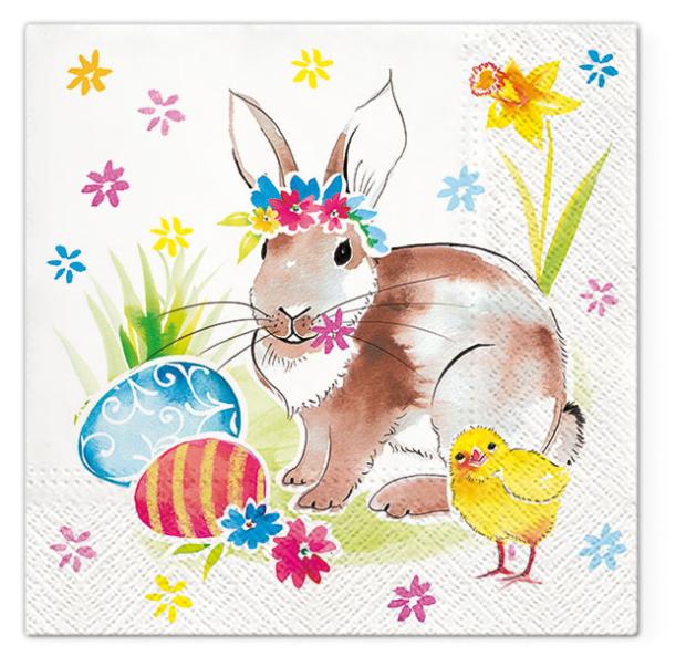 

Салфетки бумажные TETE A TETE Пасхальные друзья 3-слойные 33х33 см, 20 шт