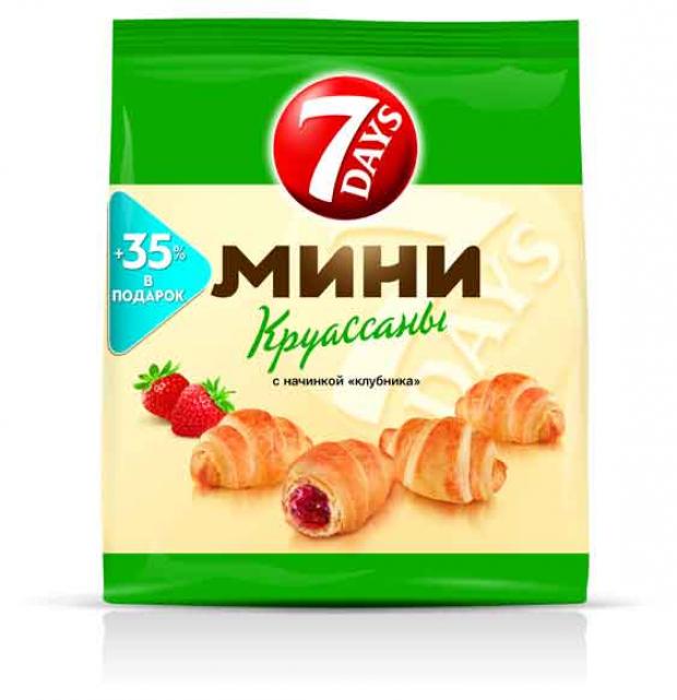 Мини-круассаны 7Days с клубнчной начинкой, 300 г