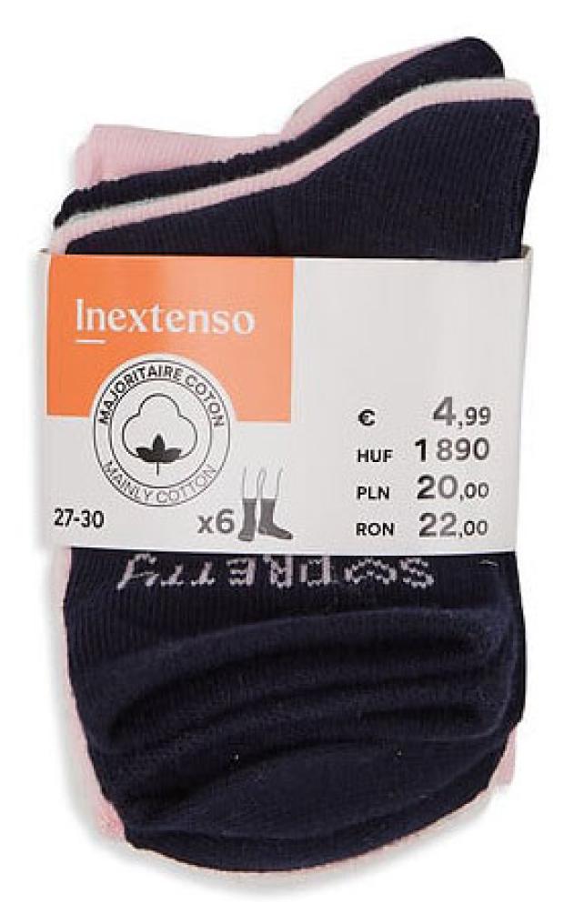 

Носки для девочки InExtenso, 6 пар