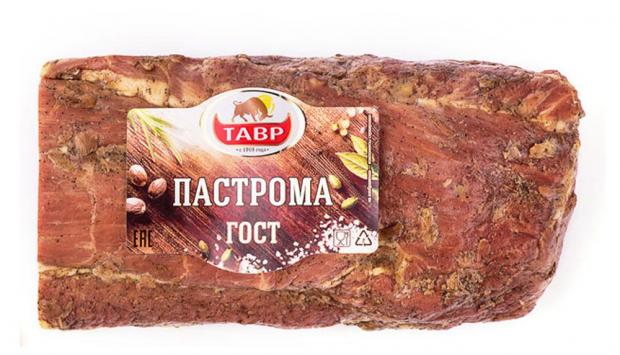 Пасторма копчено-запеченная Тавр (0,4-0,7 кг) , 1 упаковка ~ 0,5 кг