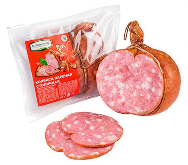 Колбаса вареная Агрокомплекс Выселковский Столичная (0,8-1,2 кг), 1 упаковка ~ 1 кг