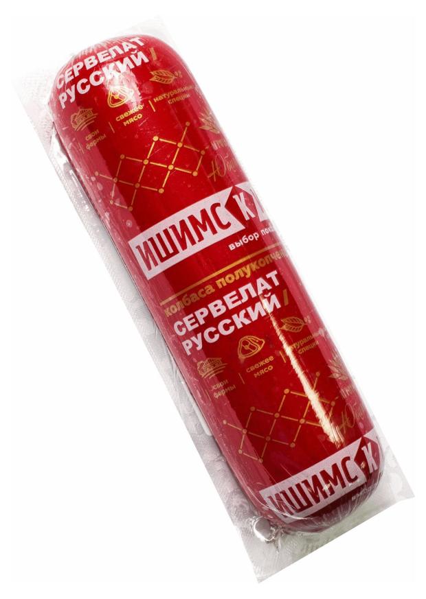 Колбаса полукопченая Ишимский Сервелат Русский, 350 г