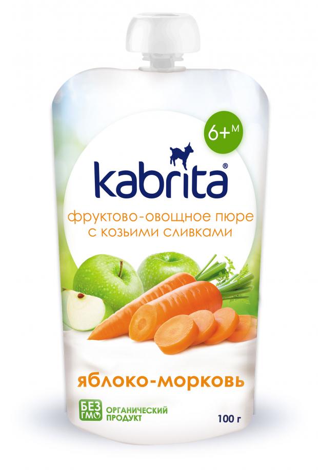 

Пюре фруктово-овощное Kabrita с козьими сливками «Яблоко-Морковь» 6+, 100 г
