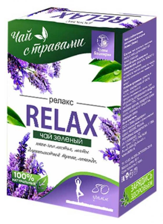 Чай зеленый Травы Башкирии RELAX с травами, 80 г