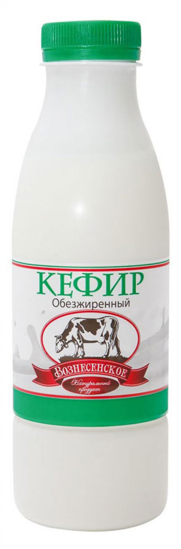 Кефир Вознесенское обезжиренный 0,5% БЗМЖ, 470 млэ