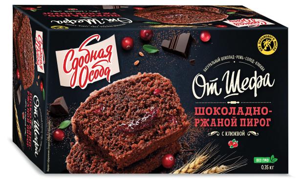 

Пирог Сдобная Особа Шоколадно-ржаной с клюквой, 350 г