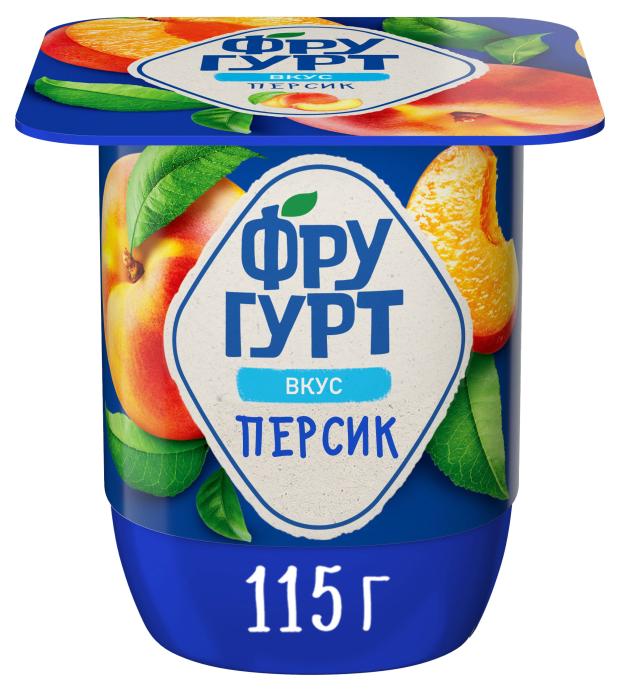 Йогурт густой Фругурт термизированный Персик 2,5% БЗМЖ, 115г