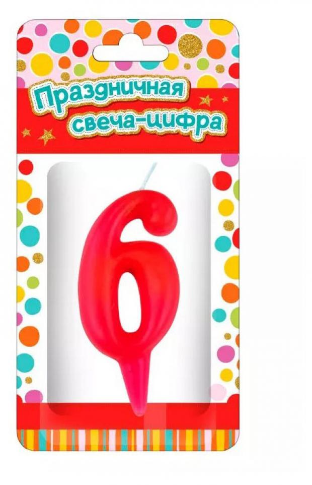 

Свеча Nd play цифра 6, 15х7,5 см