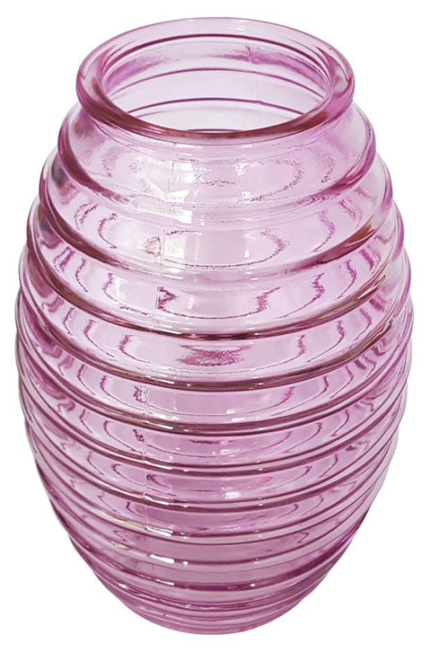 

Ваза стеклянная Nina Glass декоративная настольная Лайт сиреневый, 20 см