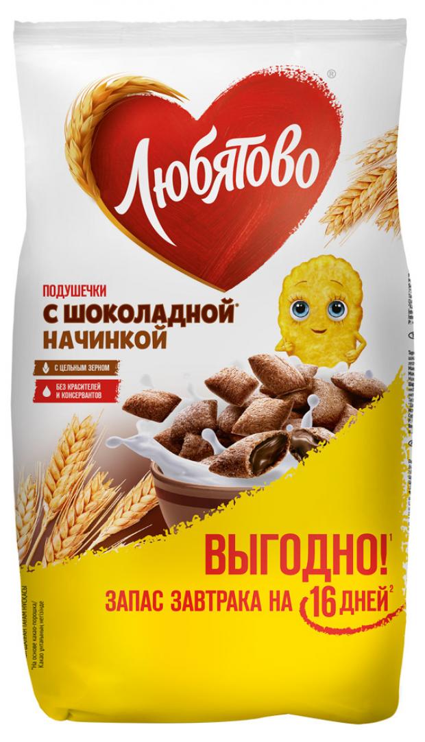 Готовый завтрак Любятово подушечки шоколадные, 500 г