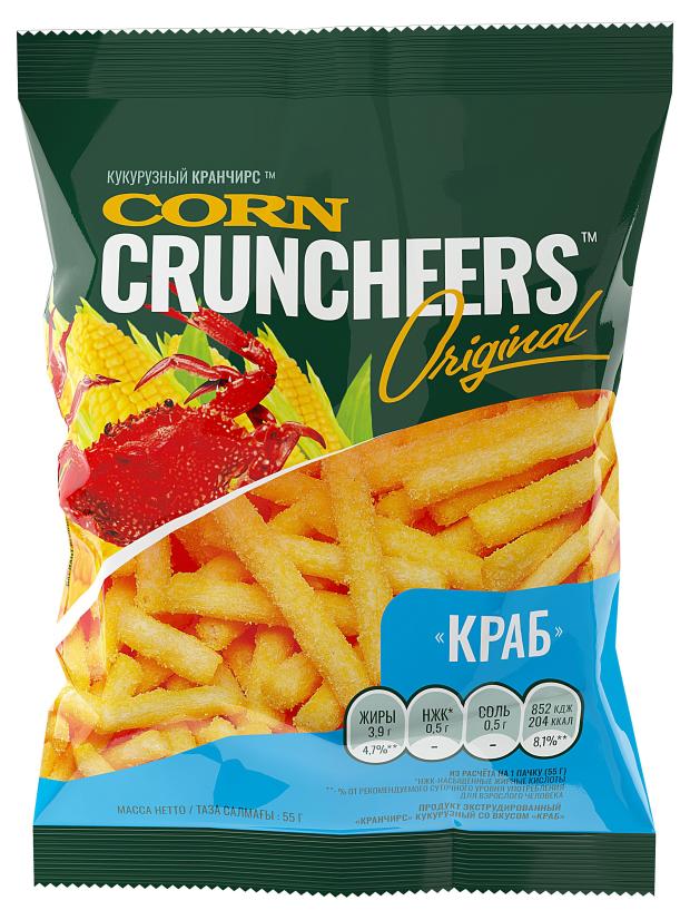

Снеки CRUNCHEERS кукурузные со вкусом краба, 55 г