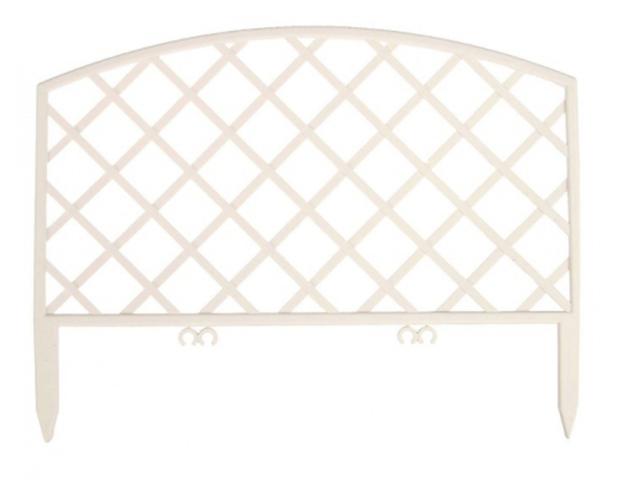Забор декоративный GARDENPLAST Romantika белый, 33х43 см, 7 секций