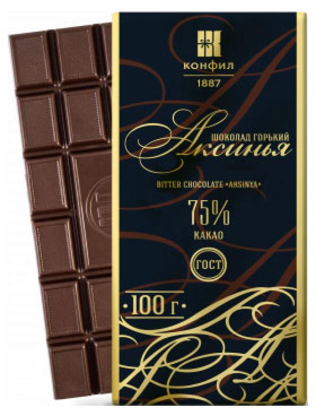 Шоколад Конфил Аксинья горький 75%, 100 г