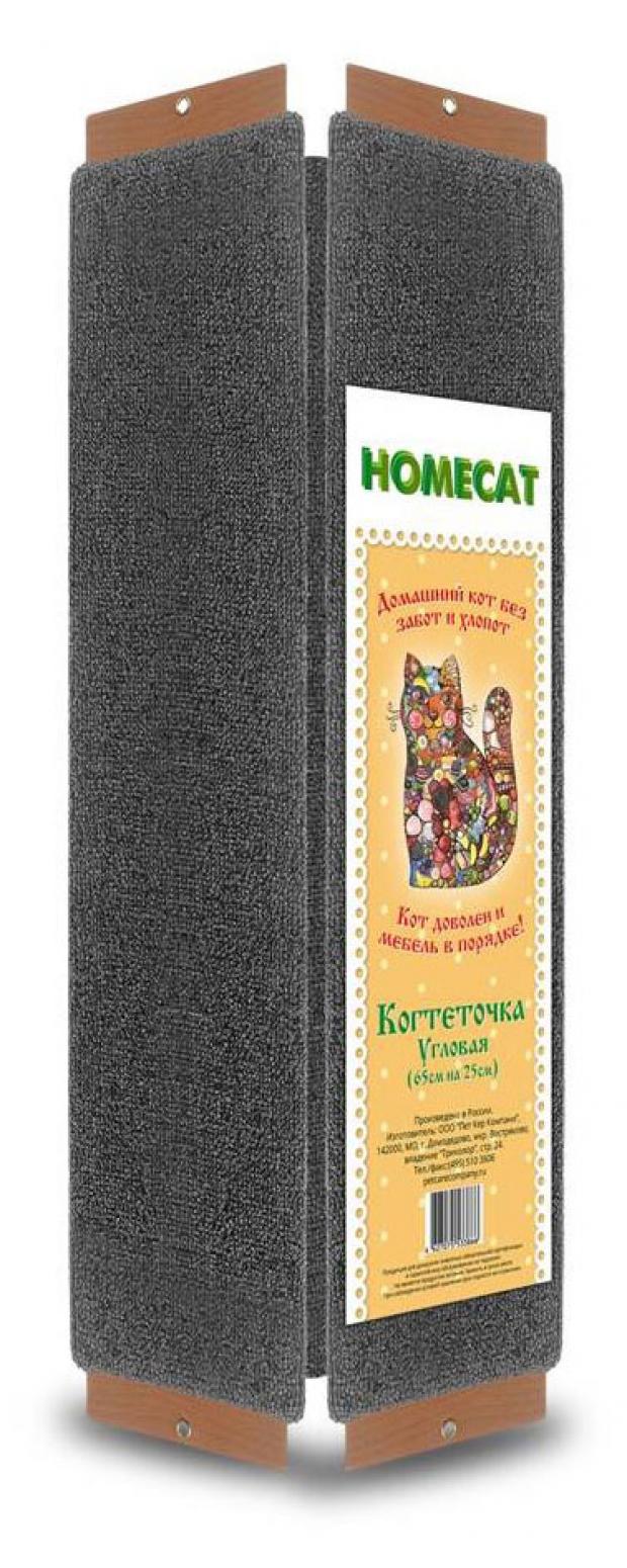 Когтеточка для кошек HOMECAT с кошачьей мятой угловая 65х25 см когтеточка homecat когтеточка треугольник большой 53х24х24 см