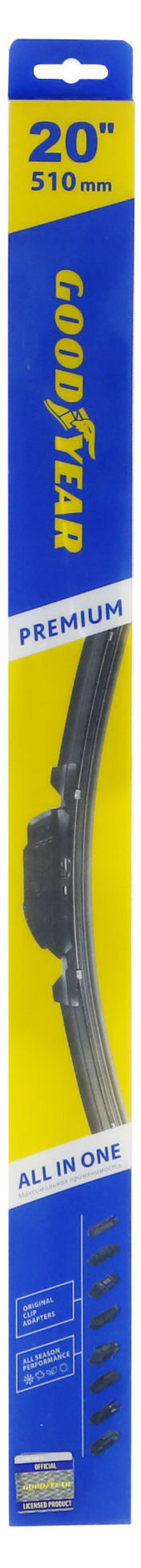 

Щетка стеклоочистителя Goodyear Premium Бескаркасная 20, 1 шт