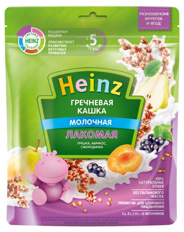 Кашка молочная Heinz Лакомая гречневая грушка абрикос смородинка с 6 мес., 170 г