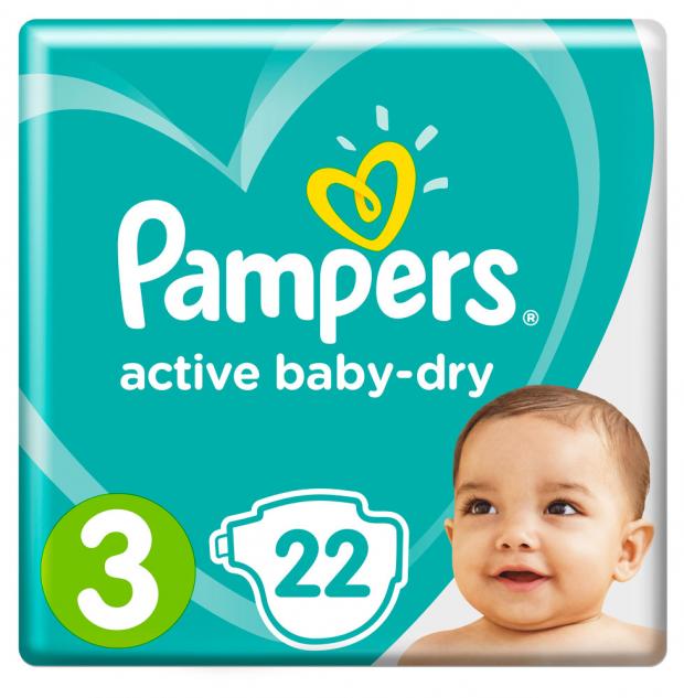 

Подгузники Pampers Active Baby размер 3 (5-9 кг), 22 шт