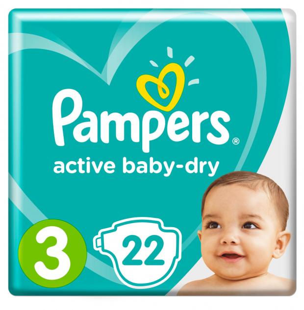 фото Подгузники pampers active baby размер 3 (5-9 кг), 22 шт