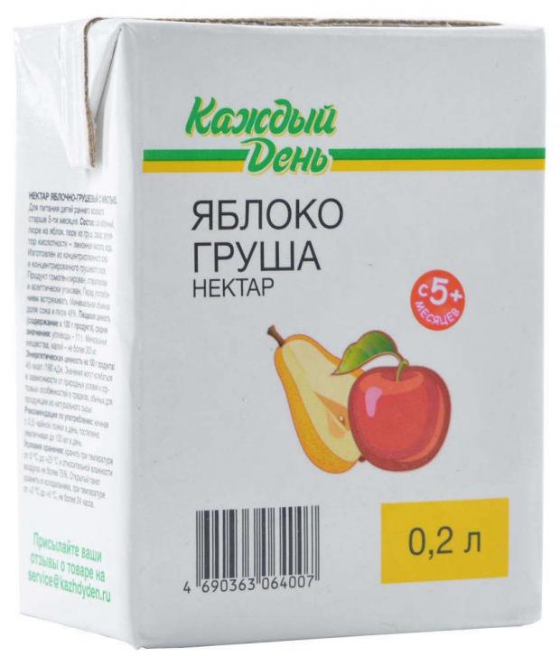 

Нектар «Каждый день» Яблоко и груша с 5 мес., 200 мл
