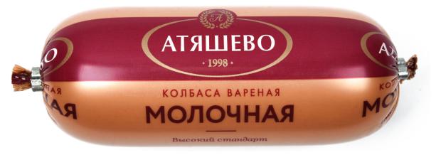 

Колбаса вареная Атяшево Молочная (0,9-1,5 кг), 1 упаковка ~ 1,3 кг