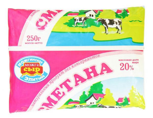 Сметана Можгасыр 20% БЗМЖ, 250 г