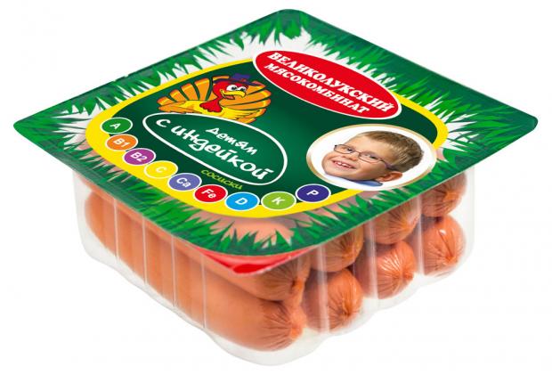 

Сосиски с индейкой «Великолукский мясокомбинат» Детям, 330 г