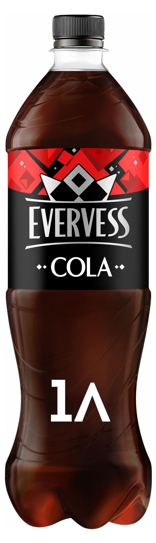 Напиток газированный Evervess Cola, 1 л напиток газированный evervess cola 1 л