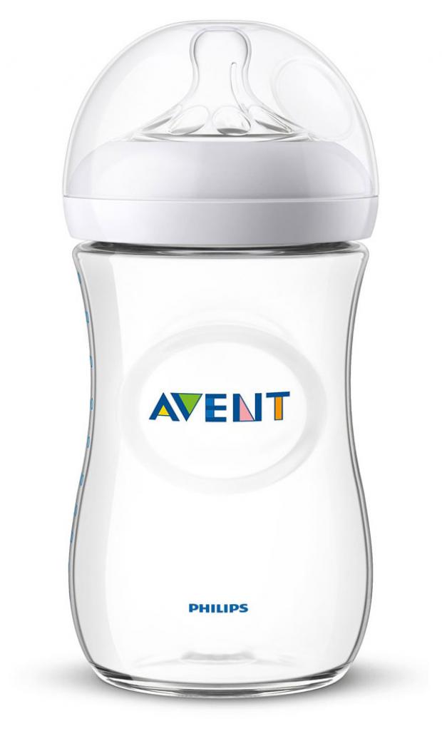 Бутылочка Avent Natural силиконовая соска с быстрым потоком 6 мес., 330 мл