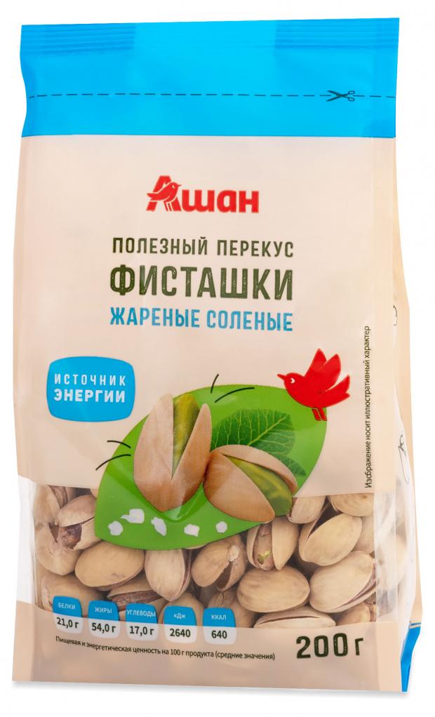 

Фисташки АШАН жареные соленые, 200