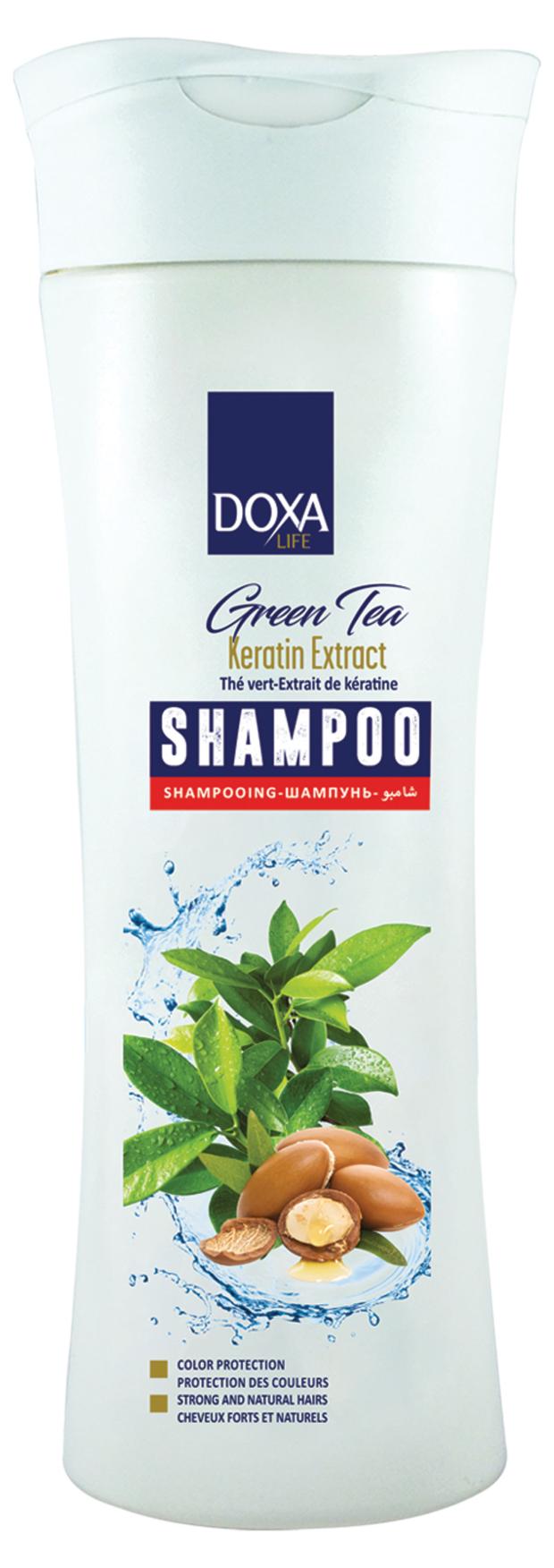 

Шампунь для окрашенных волос DOXA LIFE Зеленый чай и кератин, 600 мл