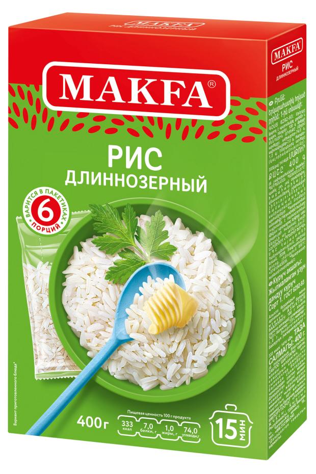 

Рис длиннозерный Makfa, 400 г