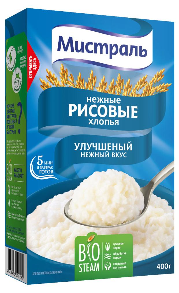 

Хлопья рисовые Мистраль нежные, 400 г