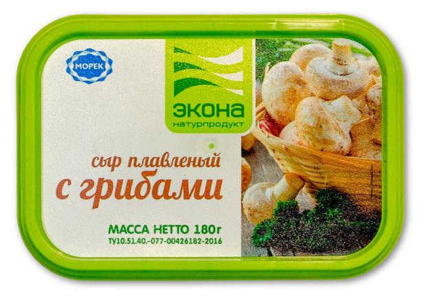 Сыр плавленый Econa с грибами 50% БЗМЖ, 180 г