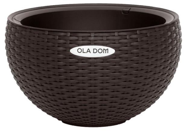 цена Кашпо OLA DOM Rattan Коричневый, d 34 см