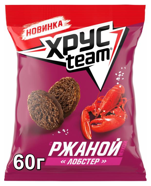 Сухарики Хрусteam ржаные Лобстер, 60 г