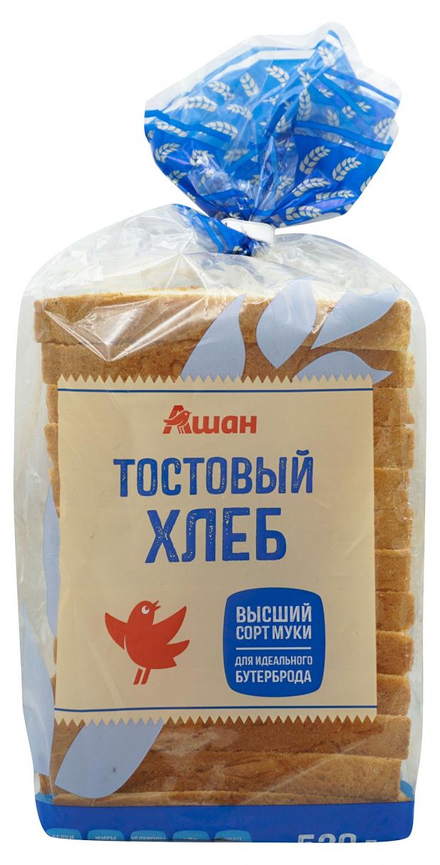 

Хлеб пшеничный АШАН Красная птица Тостовый нарезка, 520 г