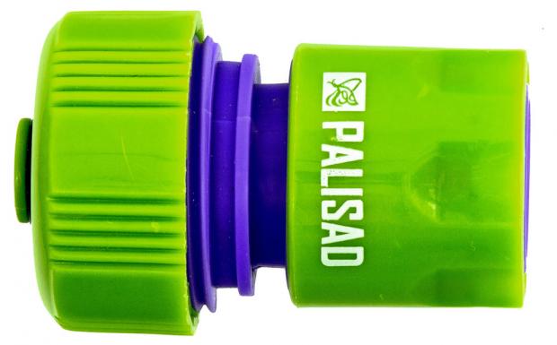 Соединитель Palisad пластмассовый быстросъемный с аквастопом, 3/4"