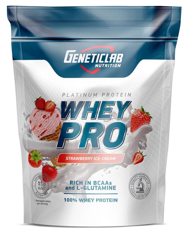 

Протеин Geneticlab Whey Pro Клубника со сливками, 1 кг
