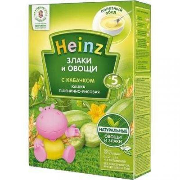 

Каша безмолочная Heinz Злаки и овощи рисово-пшеничная с кабачком с 5 мес., 200 г