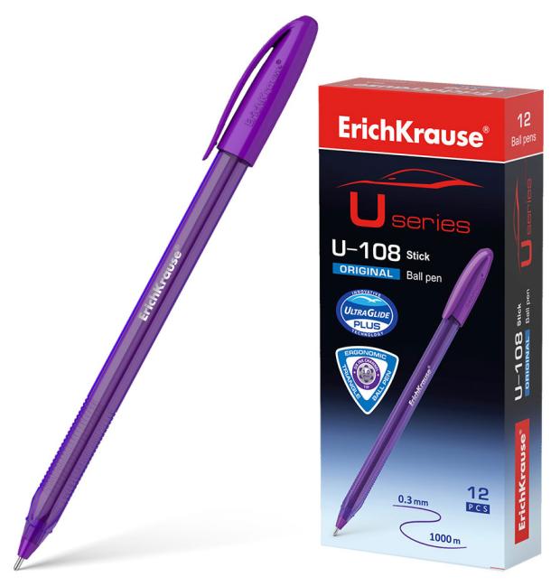 

Ручка шариковая ErichKrause Ultra Glide Technology 1,0 мм фиолетовая