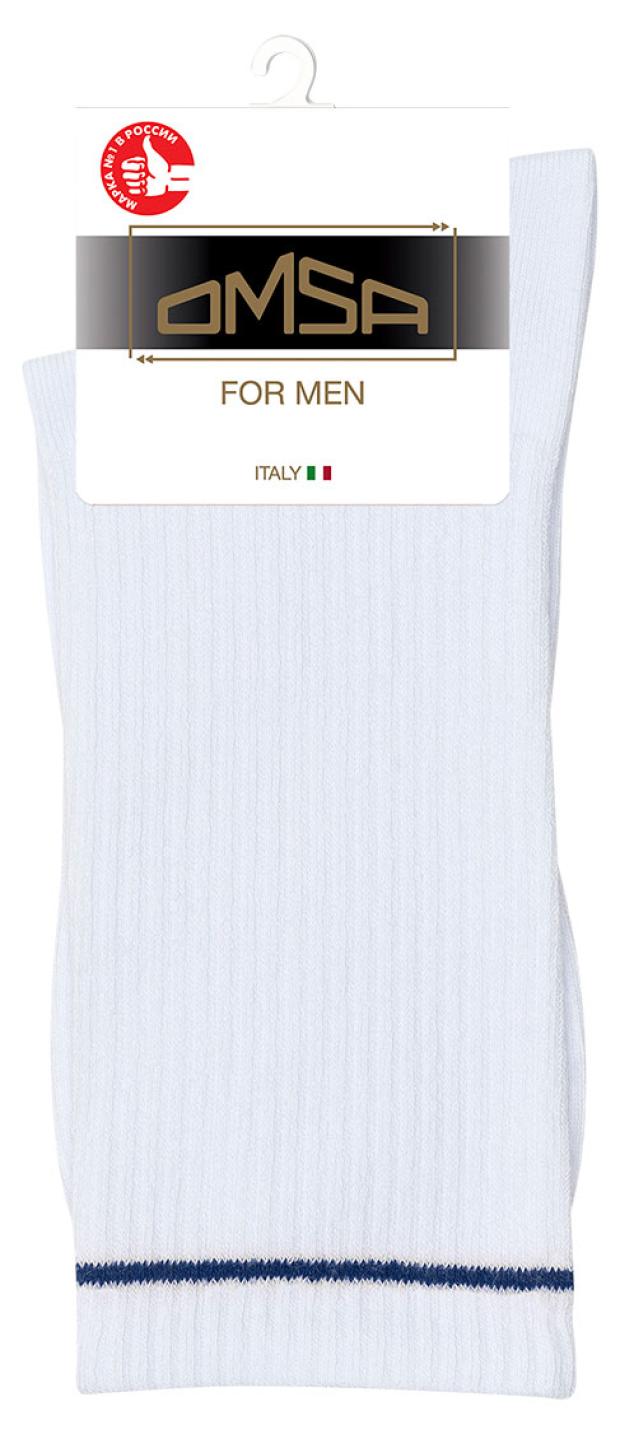 Носки мужские Omsa Active 115 Bianco/Blu, размер 42-44