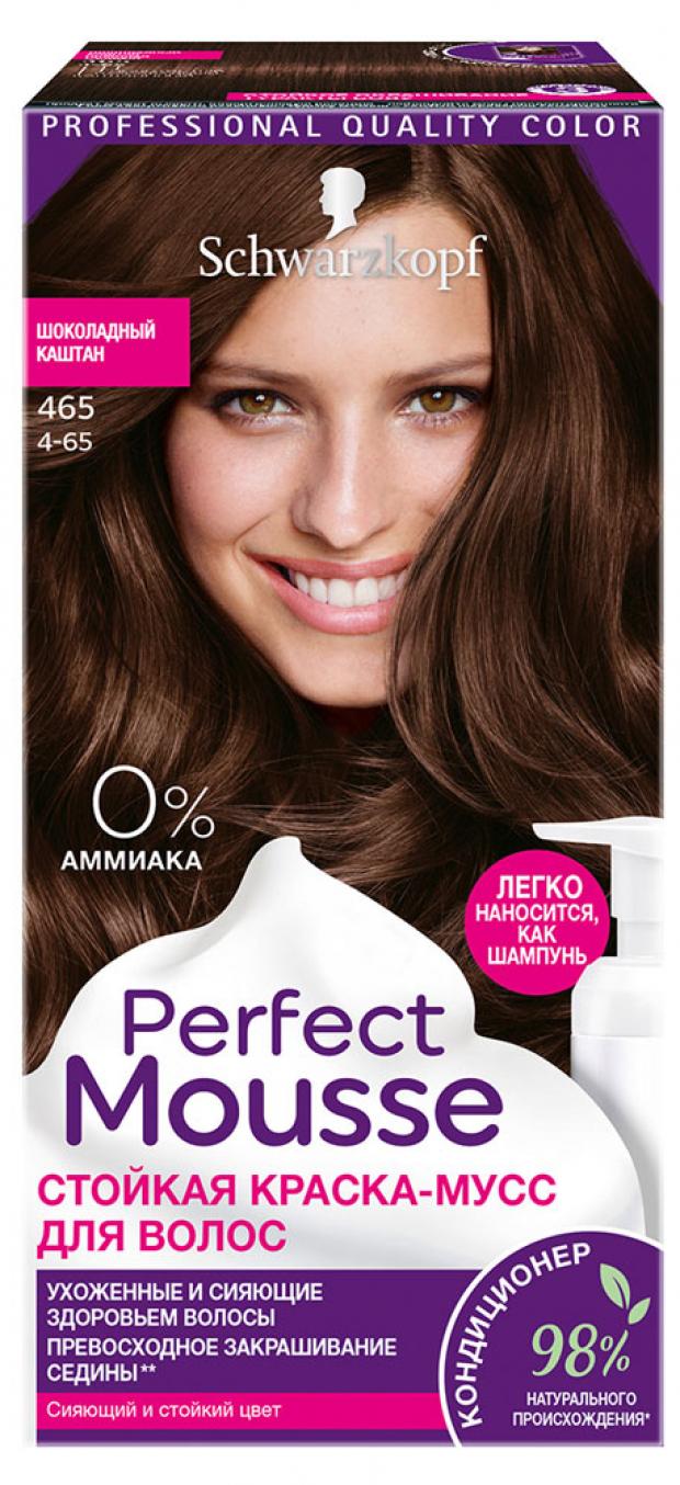

Краска-мусс для волос Perfect Mousse Шоколадный каштан тон 465