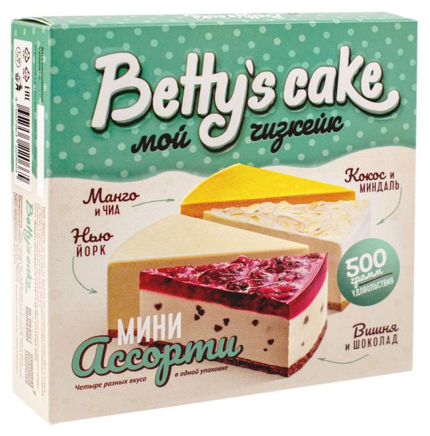 

Пирог сырный Betty's cake Чизкейк Ассорти мини замороженный, 500 г