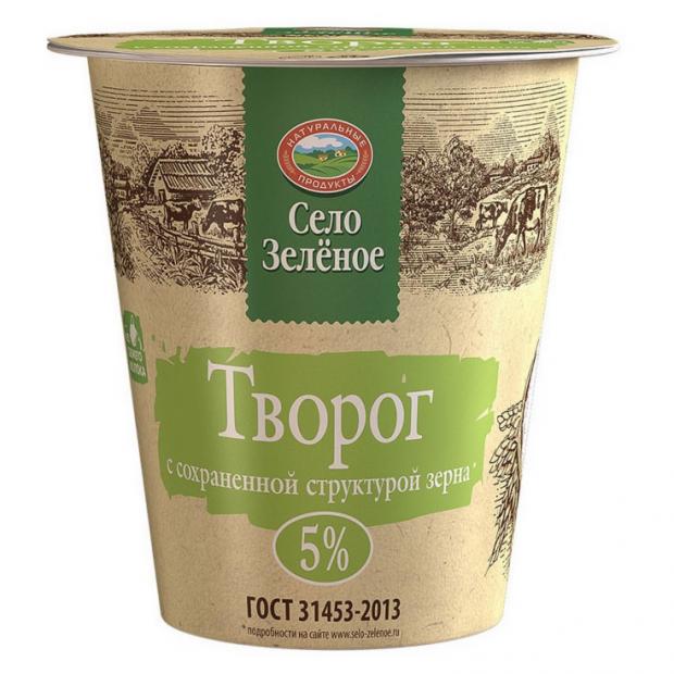 Творог Село Зеленое 5% БЗМЖ, 220 г