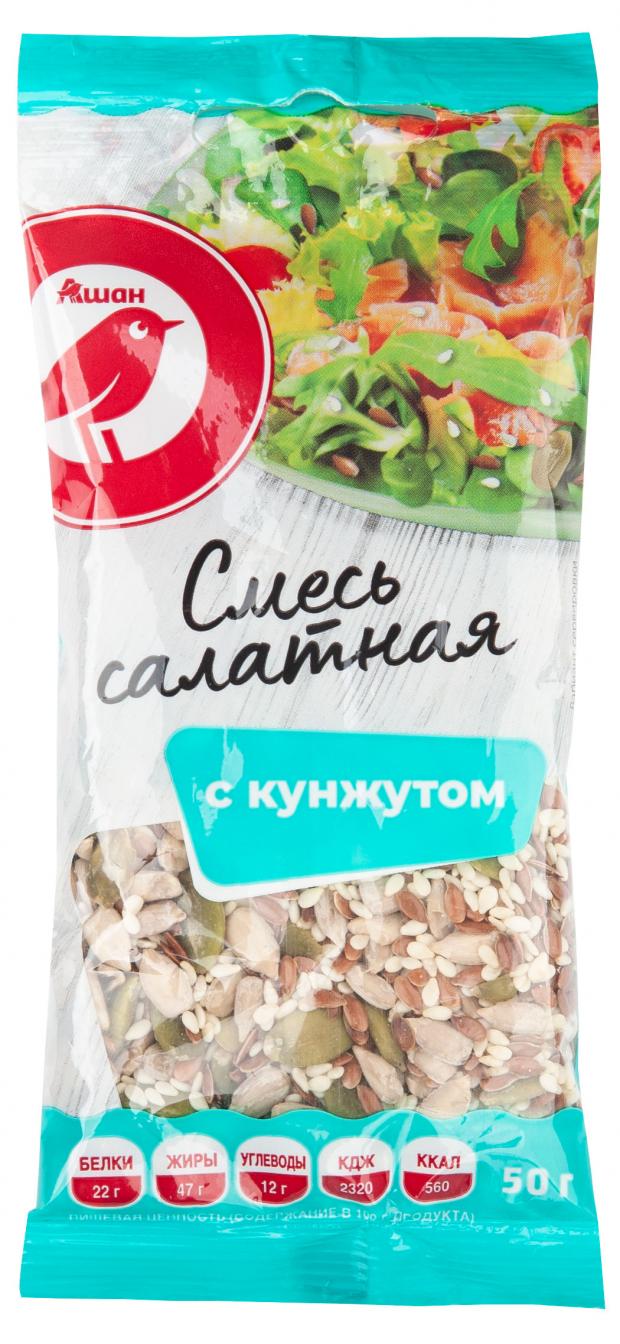 Смесь салатная АШАН Красная птица с кунжутом 50 г 39₽