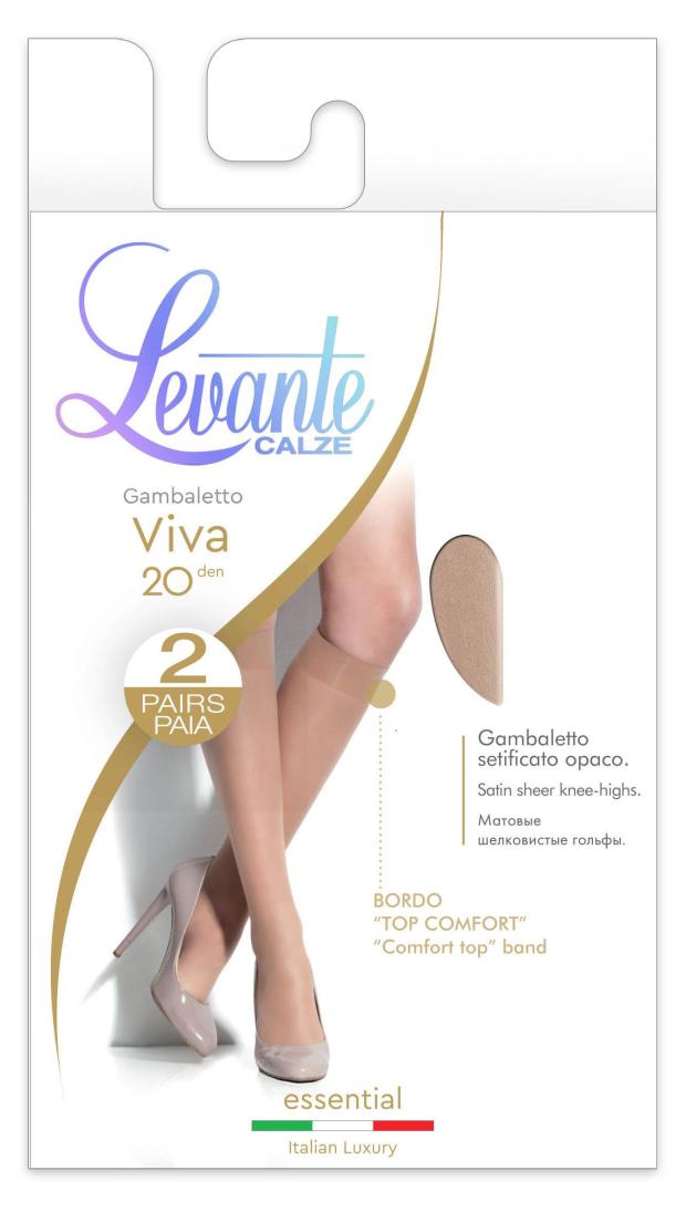 Гольфы женские Levante Viva 20 daino, 2 пары