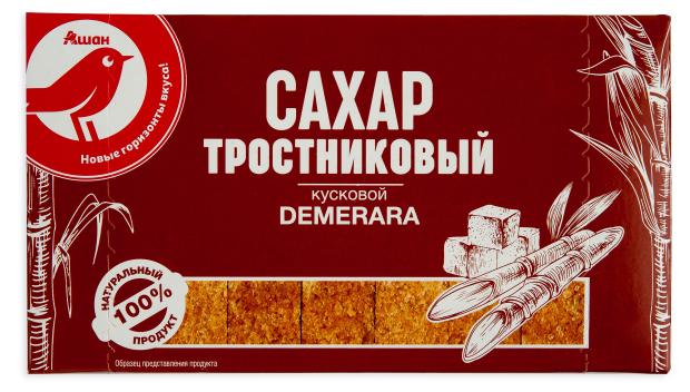 Сахар тростник. кусковой АШАН Красная птица 0,5 кг. Сахар тростник. кусковой АШАН Красная птица 0,5 кг. фото