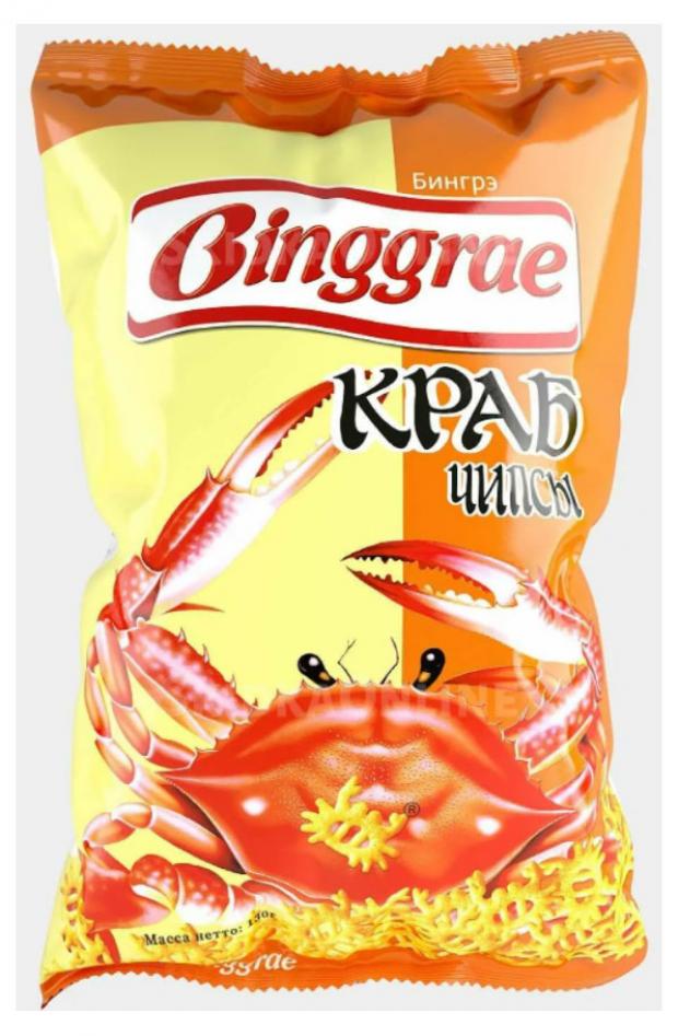 Чипсы Binggrae с крабом, 130 г чипсы картофельные dr snack со вкусом краба 160 г