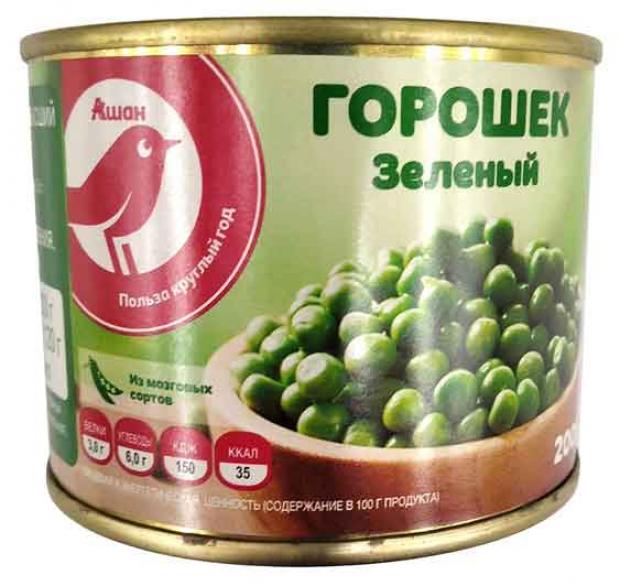 

Горошек зеленый АШАН, 200 г